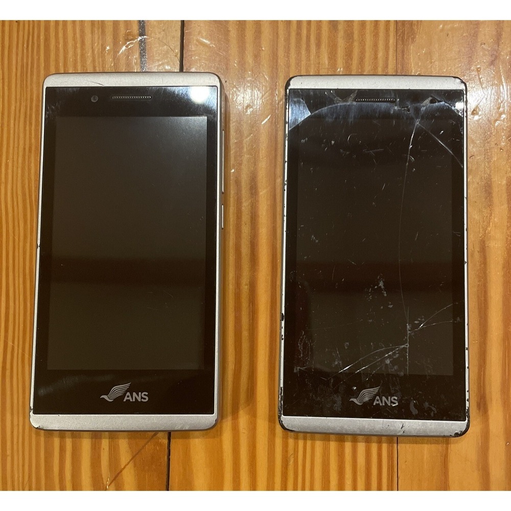 ANS UL40 16GB Silver Android Smartphone Assurance Wireless Lot Of 2 *PARTS ONLY*